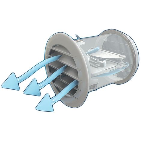 LA VENTILAZIONE Aspiratore centrifugo assiale per cappe Diam.100/120 ABS  Bianco