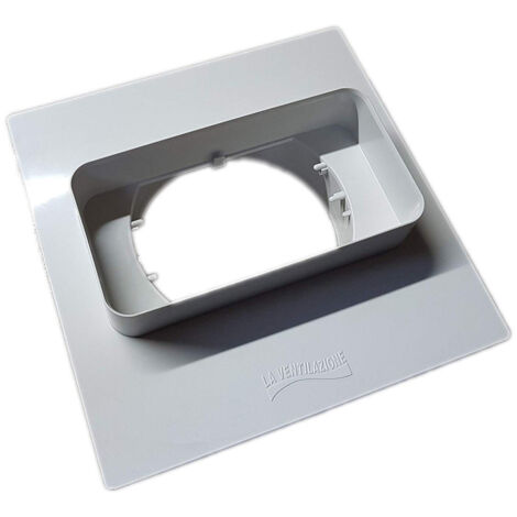 First da 100 a 120x60mm placca per passaggio a muro per tubi aerazione cappa