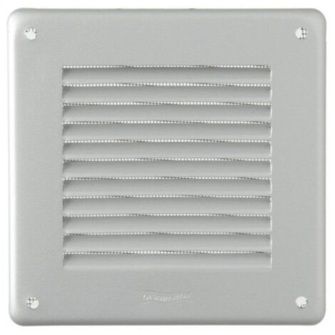 First Griglia in metallo da sovrapporre con rete 140x140mm color alluminio argento