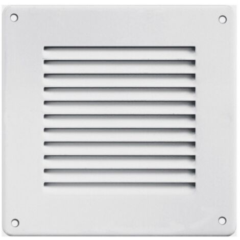 First grille de ventilation me'tallique Overlay avec maille blanche 140x140 mm