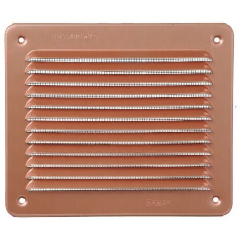 First grille de ventilation me'tallique rectangulaire a' chevaucher avec maille 193X165 mm en aluminium cuivre'