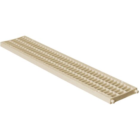 First – Grille mi-renforcée pour caniveau série 100 – PVC 100x500mm – Résistance 7200 kg – Drainage efficace pour zones piétonnes