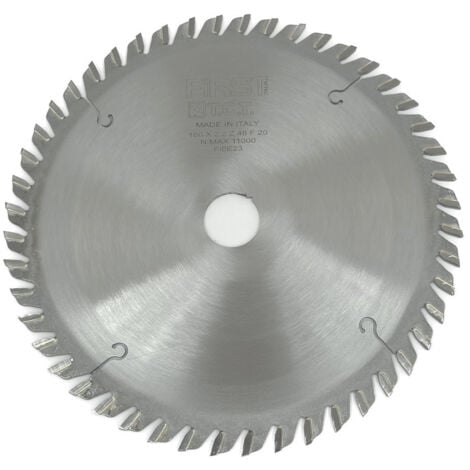 FIRST ITALIA Lame de Scie Circulaire HM D. 160 avec denture alternée - 48 Dents - Couleur acier - Spéciale pour Scie Plongeante