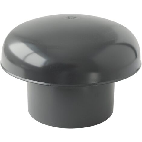 First Plast CDV125A Cappello di Ventilazione Testa Esalatore, senza rete, Ardesia, diametro interno 125 mm