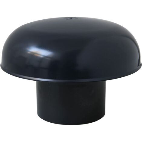 First Plast CDV80A Cappello di Ventilazione Testa Esalatore, senza rete, Ardesia, diametro interno 80 mm