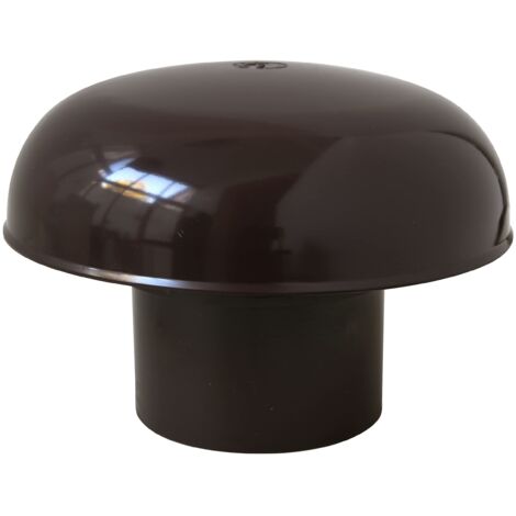 First Plast CDV80M Cappello di Ventilazione Testa Esalatore, senza rete, Marrone, diametro interno 80 mm