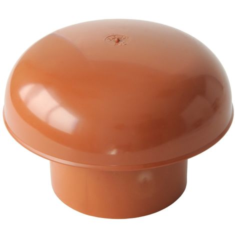 First Plast CDVM100T Cappello di Ventilazione Testa Esalatore, Rosso, diametro 100 mm