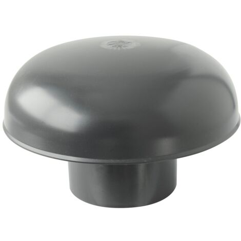 First Plast CDVM75A Cappello di Ventilazione Testa Esalatore in PVC, Nero, ø 75 mm