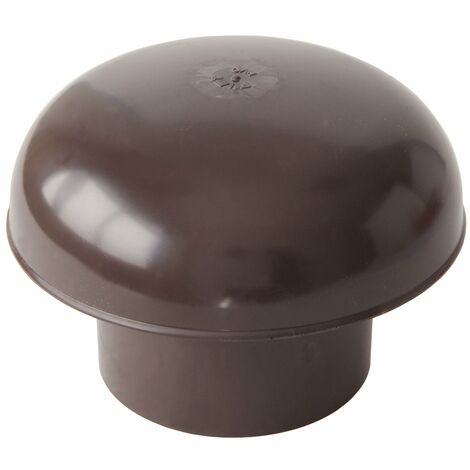 First Plast CDVM80M Cappello di Ventilazione Testa Esalatore con rete, Marrone, diametro interno 80 mm