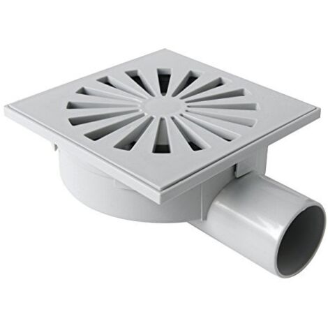 First Plast CHABS15G Chiusino Sifonato in ABS, Grigio, 150x150 mm