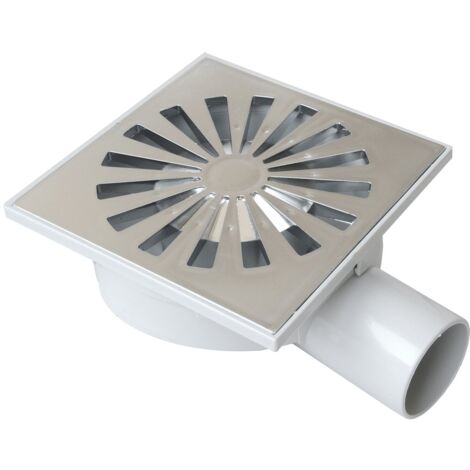 First Plast CHABS15M Chiusino Sifonato in ABS, Argento (Cromato), 150x150 mm