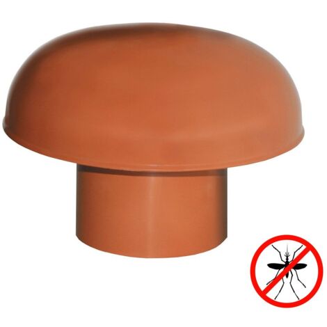 First Plast – Chapeau de ventilation PVC avec moustiquaire – Diamètre 125mm – Ventilation conduits cheminée et cuisine – Renouvellement air efficace