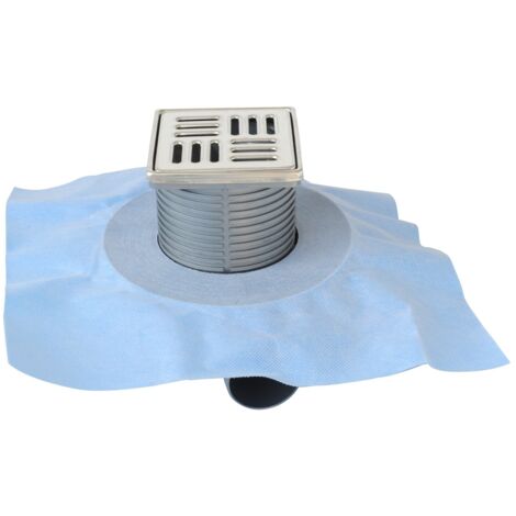First Plast CHPPT10IN Chiusino in Polipropilene con Griglia Completo di Guaina, Argento (Inox), 100x100 mm