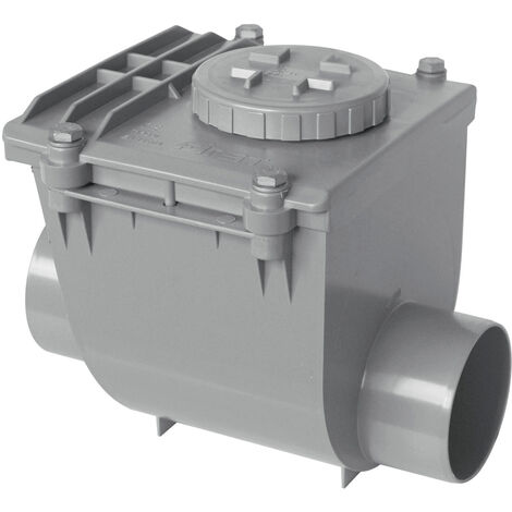 First Plast – Clapet anti-retour assainissement à coller Ø200 – Raccord mâle-femelle en PVC – Évite le reflux des eaux – Conforme NF EN 1329-1