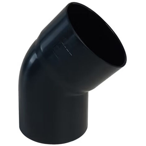 First Plast – Coude PVC 45° mâle femelle pour tube de descente Ø80 mm – Couleur anthracite – Raccord pour gouttière durable