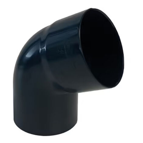First Plast – Coude PVC 67°30 mâle femelle pour tube de descente Ø80 mm – PVC anthracite – Raccord pour gouttière – Évacuation efficace des eaux pluviales