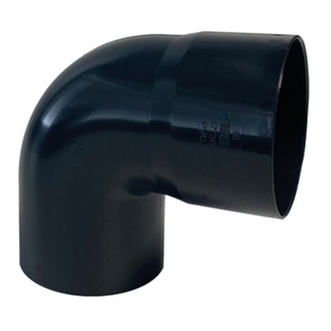 First Plast – Coude PVC 87°30 mâle femelle pour tube de descente Ø80 – PVC anthracite résistant aux intempéries – Raccord pour gouttière