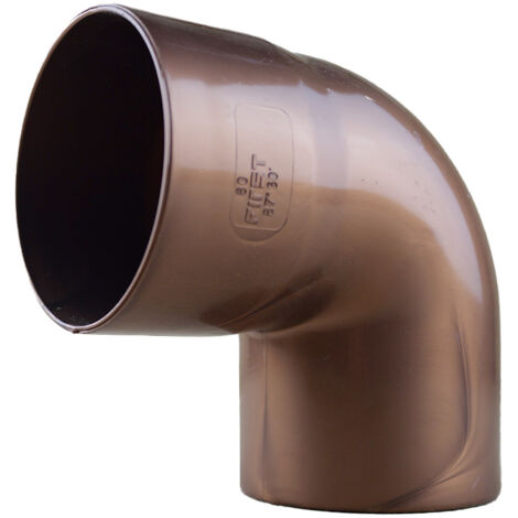 First Plast – Coude PVC mâle/femelle 87°30 pour tube de descente Ø80 – Matériau PVC – Aspect cuivre élégant pour systèmes de drainage
