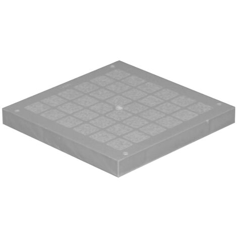 First Plast – Couvercle 187x187mm pour tuyau descente eau pluviale – Couleur gris – Compatible avec tuyaux diamètre 80-100mm – Polypropylène durable