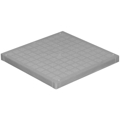 First Plast – Couvercle pour tuyau descente eau pluviale 285 x 285 mm – Compatible diamètre 80-100 mm – Polypropylène gris – Installation sécurisée