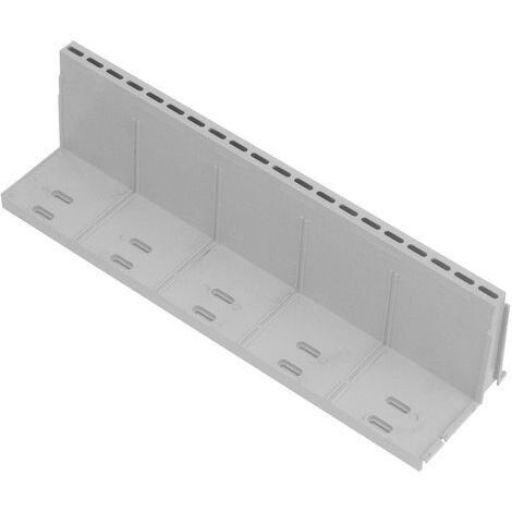 First Plast – Grille à fente pour caniveau PVC – Dimensions 130 x 500 mm – Hauteur 140 mm – Installation avec colle ou vis – Drainage efficace