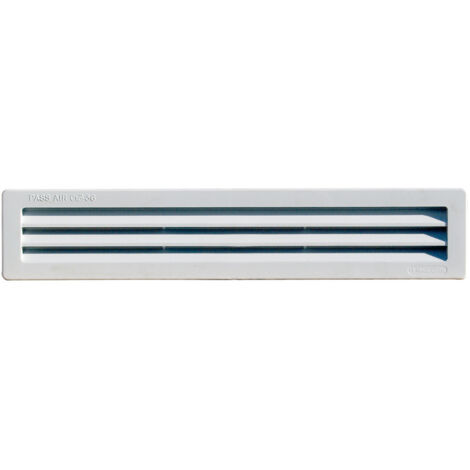 First Plast – Grille aération VMC rectangulaire PVC 305 x 60 mm – Avec moustiquaire pour circulation d'air optimale – Garantie 10 ans