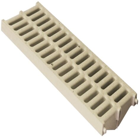 First Plast – Grille PVC anti-choc renforcée 75KN 200x500mm – Résistance 77KN pour zones piétonnes – Norme EN1433:2008 – Couleur sable
