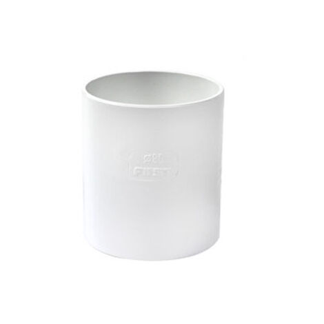 First Plast – Manchon FF PVC pour tube de descente Ø100 – Résistant aux intempéries – Installation facile par collage – Raccord pour gouttière