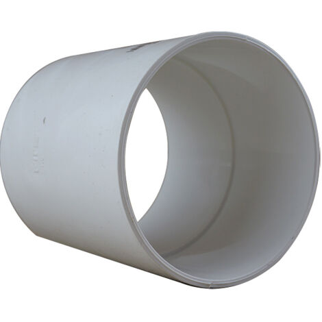 First Plast – Manchon PVC pour tube de descente Ø80 – Raccord gouttière blanc – Résistant aux intempéries – Installation facile par collage