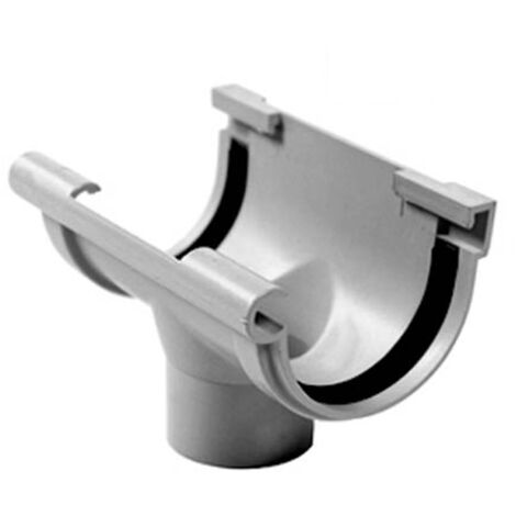 First Plast – Naissance centrale à joints montés PVC 16 demi-ronde – Diamètre 50 mm – Résistante aux intempéries – Pour gestion des eaux pluviales