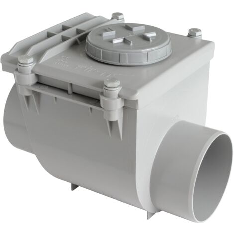 First Plast NRC125G Valvola Antiritorno in PVC ad Incollaggio, Grigio, ø 125 mm
