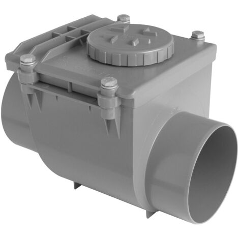 First Plast NRC140G Valvola Antiritorno in PVC ad Incollaggio, Grigio, ø 140 mm