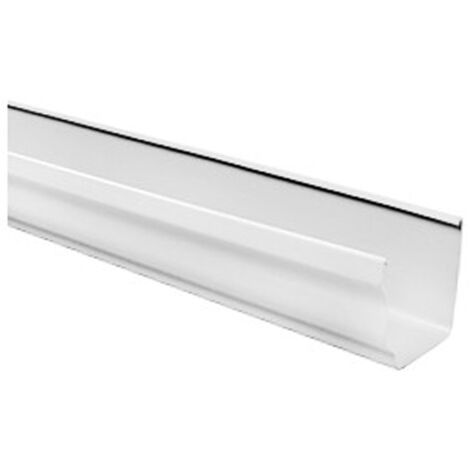 First Plast – Profilé gouttière PVC carré 4 m – Résistant aux UV et tempêtes – Installation par collage ou joints – Raccord pour gouttière