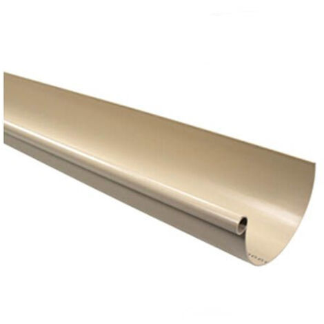First Plast – Profilé gouttière PVC demi-ronde 25 en 4 m – Résistant aux intempéries – Installation facile par collage ou joints – Coloris sable