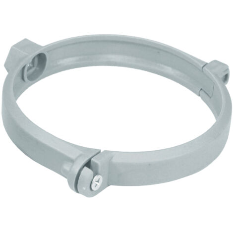 First Plast – Raccord d'évacuation PVC Ø50 – Collier à bride pour connexion fiable – Pas 7/150 – Pour systèmes d'évacuation professionnels