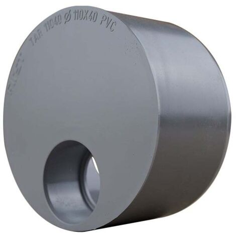 First Plast – Tampon de réduction PVC mâle femelle 110/40 – Raccord d'évacuation pour réseaux sanitaires – Taux d'expansion supérieur à 800%
