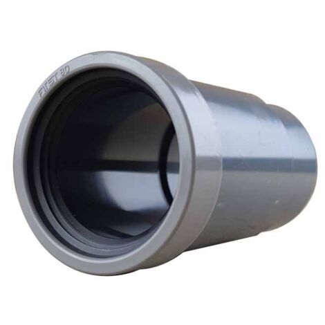 First Plast – Raccord d'évacuation PVC mâle femelle Ø80 – Manchon dilatation vertical/horizontal – Taux d'expansion 800% – Emboîture à coller