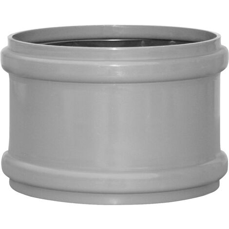 First Plast – Raccord d'évacuation PVC manchon à butée femelle Ø315 – Emboîture à coller – Norme NF EN 1329-1 – Taux d'expansion supérieur à 800%