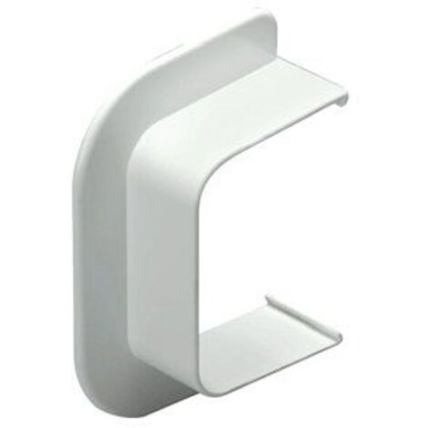 First Plast – Raccord goulotte 80x60 mm pour passage mural – Solution pour câbles électriques – Blanc – Accessoire pour goulotte électrique