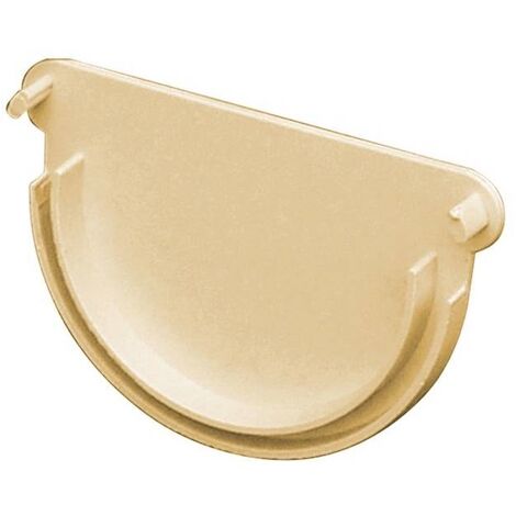 First Plast – Fond de naissance gouttière PVC 16 – Sortie sable – Raccord pour gouttière – Solution esthétique pour construction