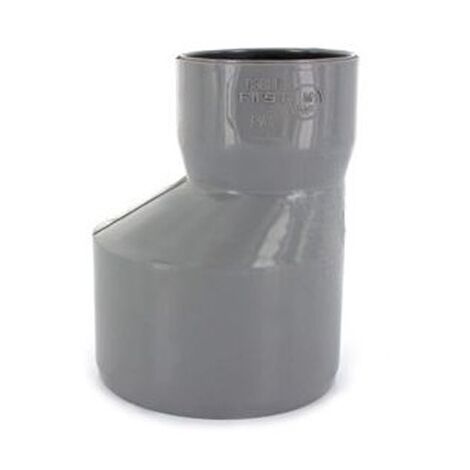 First Plast – Réduction excentrée mâle femelle Ø140-100 – Raccord PVC pour évacuation eaux usées – Transition fluide entre conduits – Installation durable