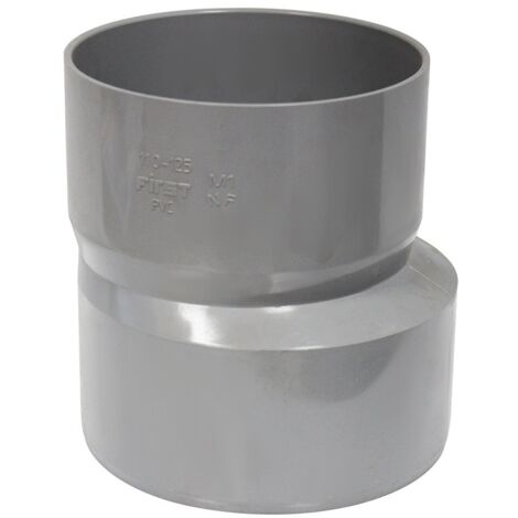 First Plast – Réduction excentrée PVC mâle femelle Ø110/125 – Raccord VMC pour transition fluide entre tuyaux – Compatible avec installations VMC