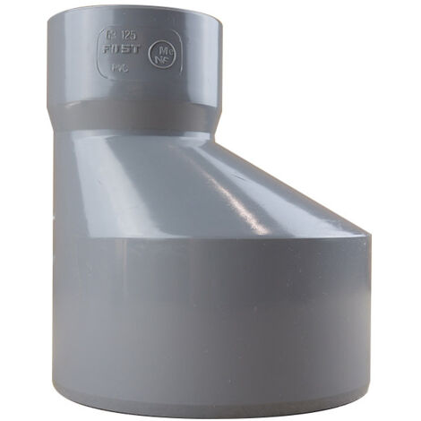 First Plast – Réduction PVC excentrée Mâle Femelle 125/63 – Raccord d'évacuation pour réseaux sanitaires – Taux d'expansion 800% – Conformité NF