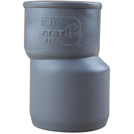 First Plast – Réduction PVC excentrée mâle femelle 40/32 – Raccord à coller – Taux d'expansion supérieur à 800% – Conformité NF