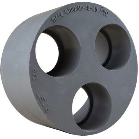 First Plast – Tampon de réduction triple PVC mâle femelle 110mm – Raccord d'évacuation 40mm – Taux d'expansion supérieur à 800% sous chaleur