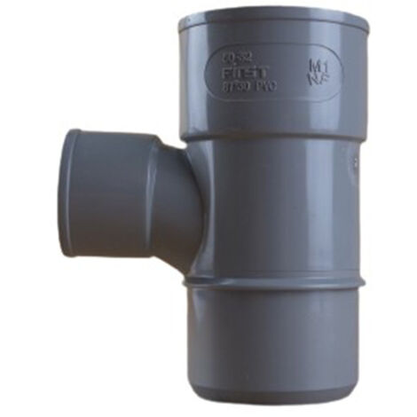 First Plast – Té pied de biche réduit PVC 87°30 Mâle Ø50 réduit Femelle Ø32 – Raccord d'évacuation pour réseaux sanitaires – Résistance thermique supérieure