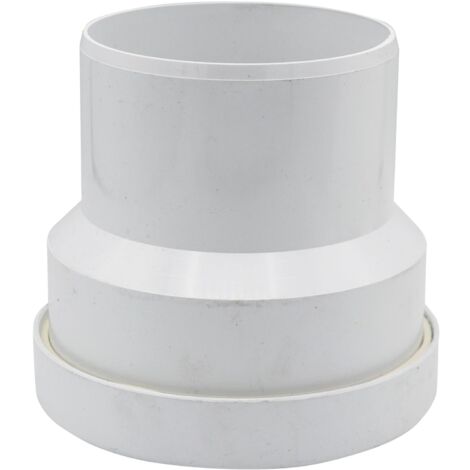 First Plast TPGA Tronchetto di tubo ø 100 mm in PVC per WC con attacchi M/F. Colore bianco