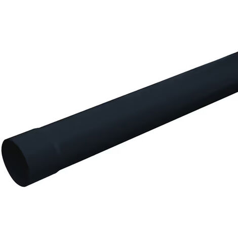 First Plast – Tube de descente gouttière 25 – Ø80 mm anthracite 2 m – Adapté gouttières demi-rondes – Matériau PVC haute résistance
