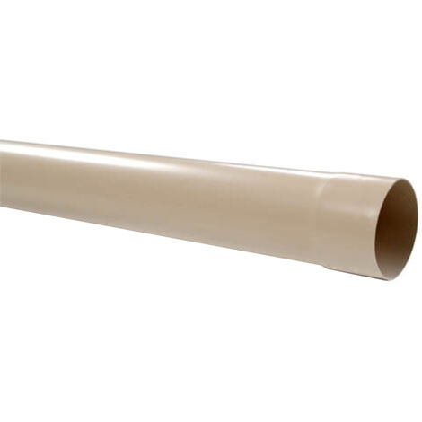 First Plast – Tube de descente gouttière Ø80 mm 4 m – PVC très résistant – Montage simple par collage ou joints – Raccord pour gouttière