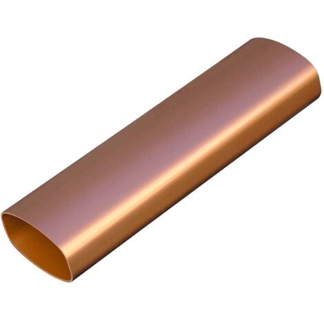 First Plast – Tube de descente gouttière oval 92x57 mm en PVC effet cuivre 4m – Raccord pour gouttière – Résistant aux intempéries